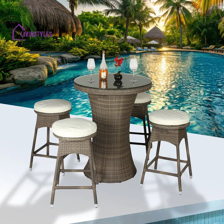 Stein Outdoor Patio Bar Sets 4 Stools and 1 Table (Capicano) - Bar Sets