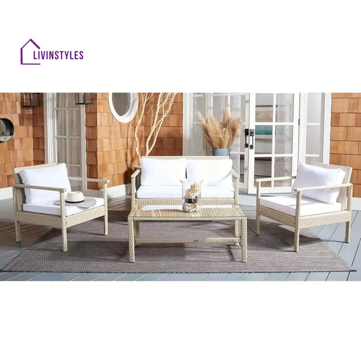 Stella 4 Pieces Patio Furniture Set Outdoor Sectional Sofa - Sofa Set