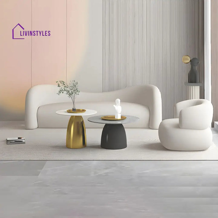 Stepan Boucle Fabric Sofa Set for Living Room | 3 + 1 + 1 Sofa Set for Living Room