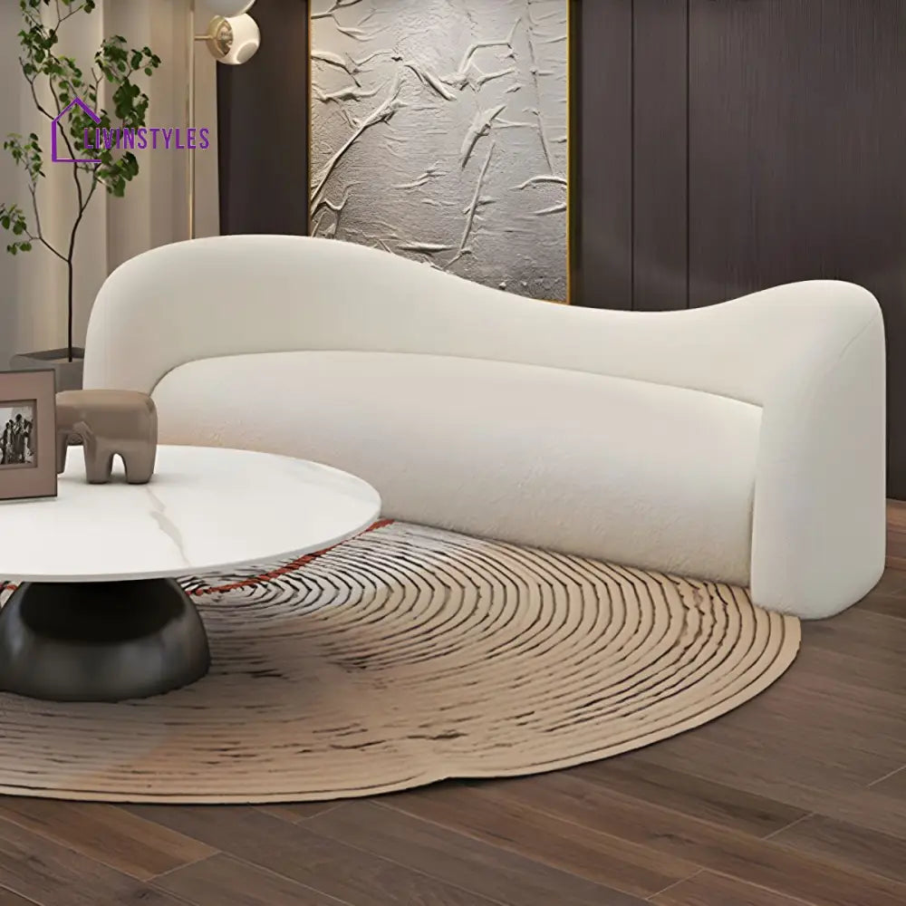 Stepan Boucle Fabric Sofa Set for Living Room | 3 + 1 + 1 Sofa Set for Living Room