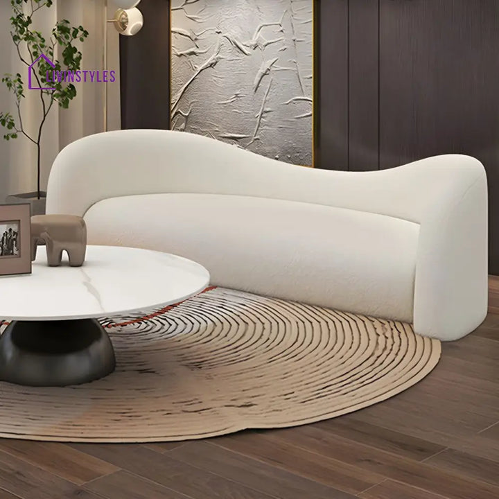 Stepan Boucle Fabric Sofa Set for Living Room | 3 + 1 + 1 Sofa Set for Living Room