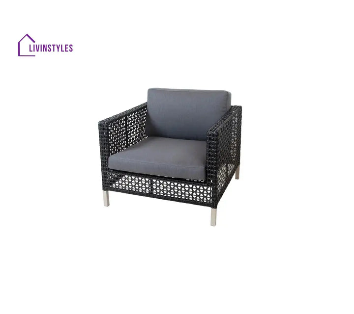 Stepan Outdoor Garden Balcony Sofa Set 2 Seater 2 Single seater Set (Dark Grey) - Sofa Sets
