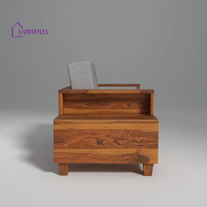 Stepan Sheesham Wood Sofa with 2 drawers in Light Honey sofa