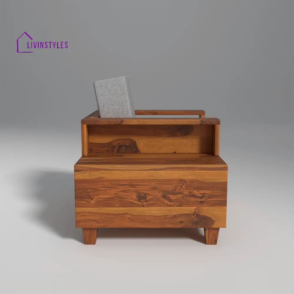 Stepan Sheesham Wood Sofa with 2 drawers in Light Honey sofa