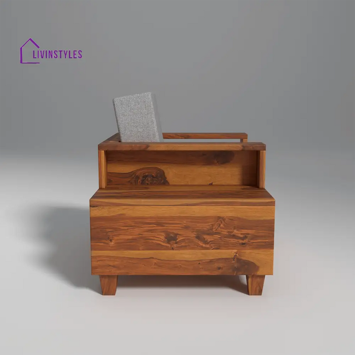 Stepan Sheesham Wood Sofa with 2 drawers in Light Honey sofa
