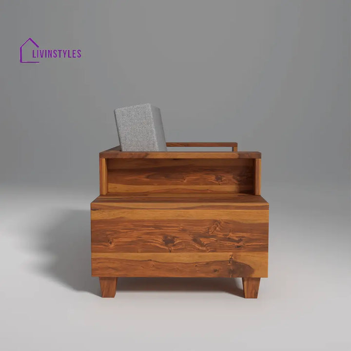 Stepan Sheesham Wood Sofa with 2 drawers in Light Honey sofa