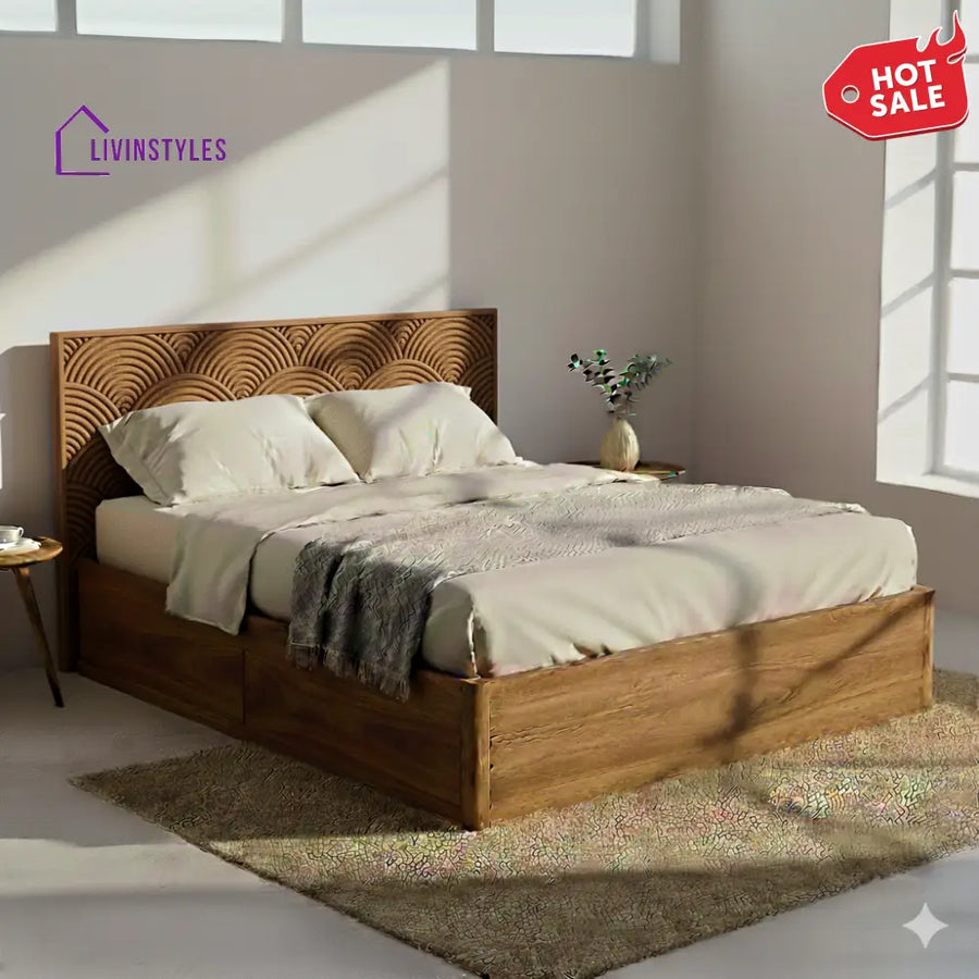 Steven Premium Sheesham Wood Bed