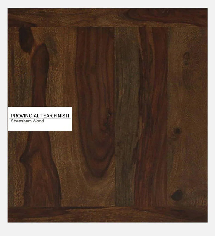 Stigen Sheesham Wood Coffee Table In Provincial Teak Finish With Glass Top