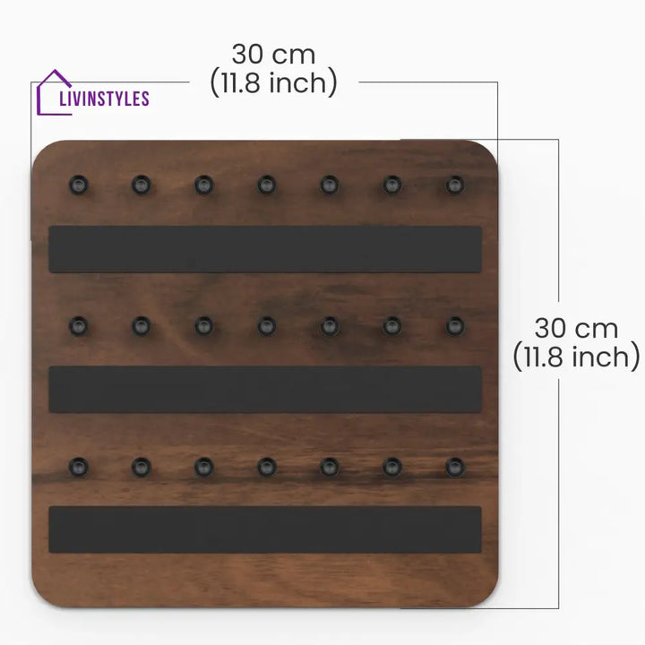 Stuart Engineered Wood Wall Mounted Decor Key Holder Hanger with 21 Knobs for Bedroom Study Living Room Home Furniture