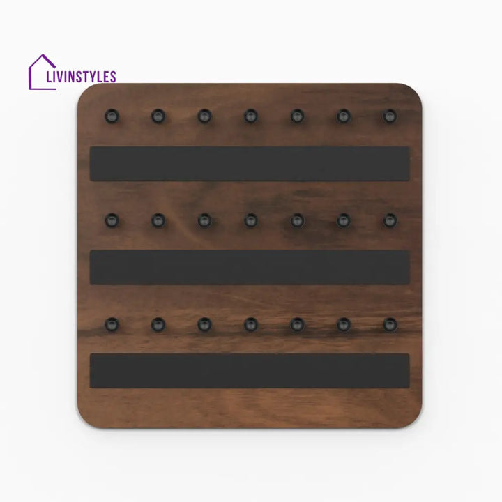 Stuart Engineered Wood Wall Mounted Decor Key Holder Hanger with 21 Knobs for Bedroom Study Living Room Home Furniture