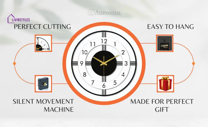Stylish Metal Wall Clock