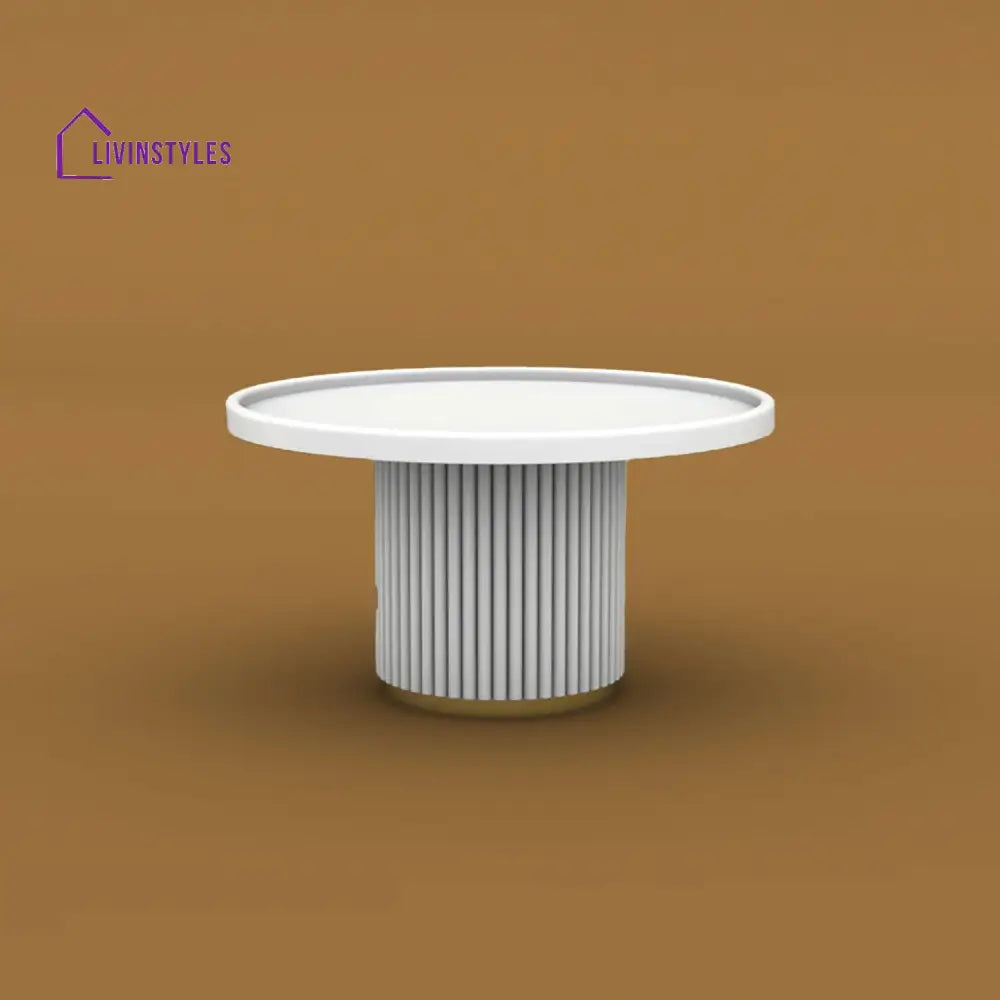 Sudhir Round Coffee Table (White Finish)