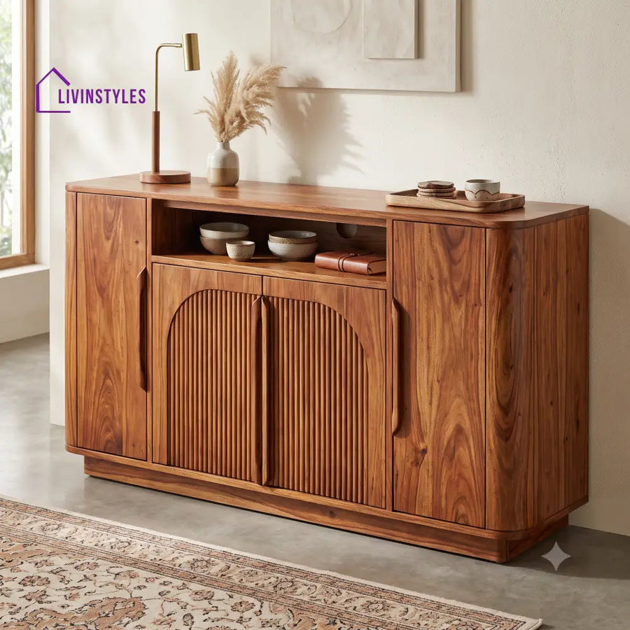 Suganya Premium Sheesham Wood Sideboard and Cabinet for Living Room