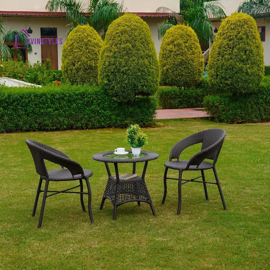Sumaya 3-Piece Outdoor Rattan Wicker Patio Bistro Set Patio Set
