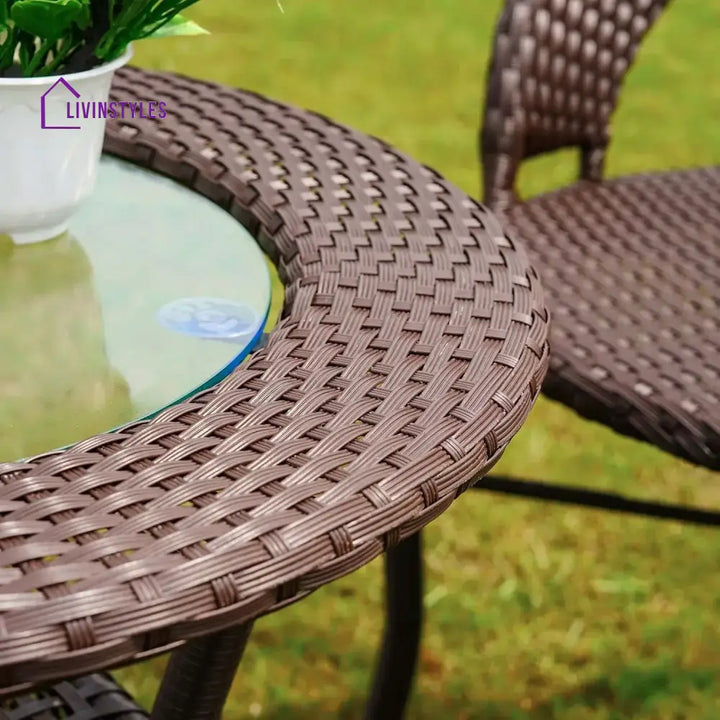 Sumaya 3-Piece Outdoor Rattan Wicker Patio Bistro Set - Patio Set