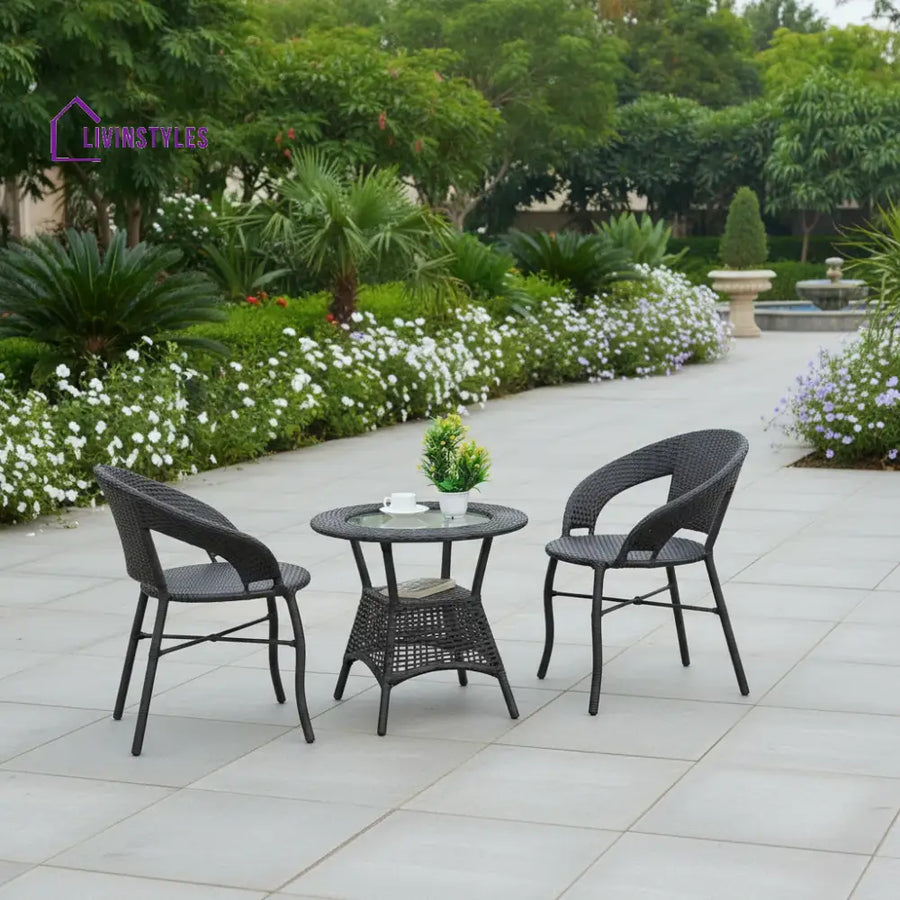 Sumaya 3-Piece Outdoor Rattan Wicker Patio Bistro Set - Patio Set