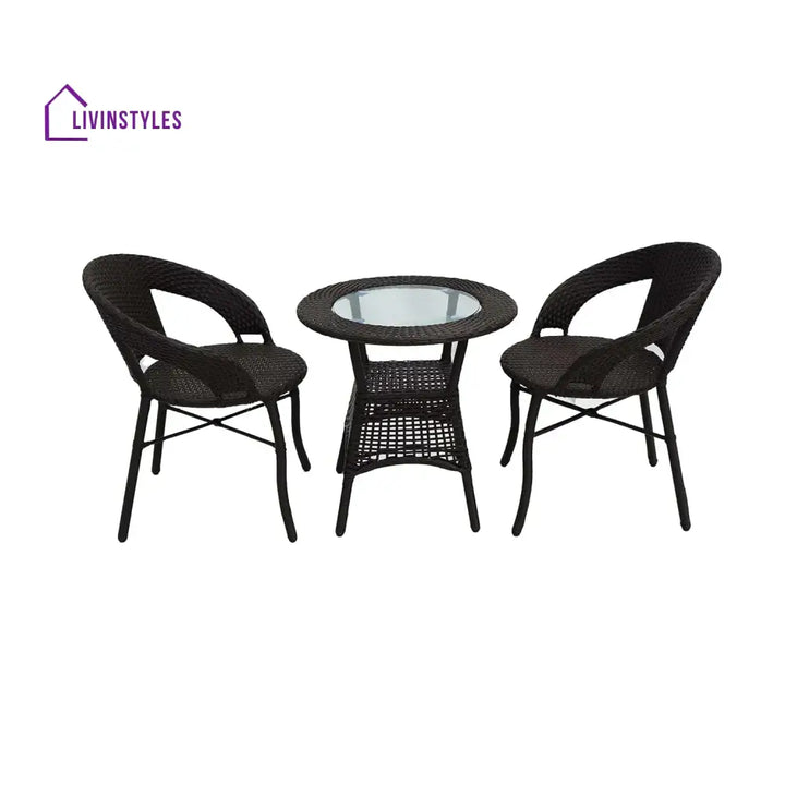 Sumaya 3-Piece Outdoor Rattan Wicker Patio Bistro Set - Patio Set