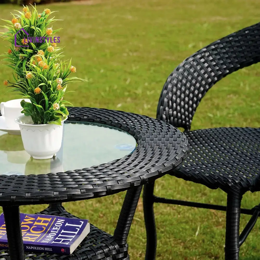 Sumire 3-Piece Outdoor Rattan Wicker Patio Bistro Set - Patio Set
