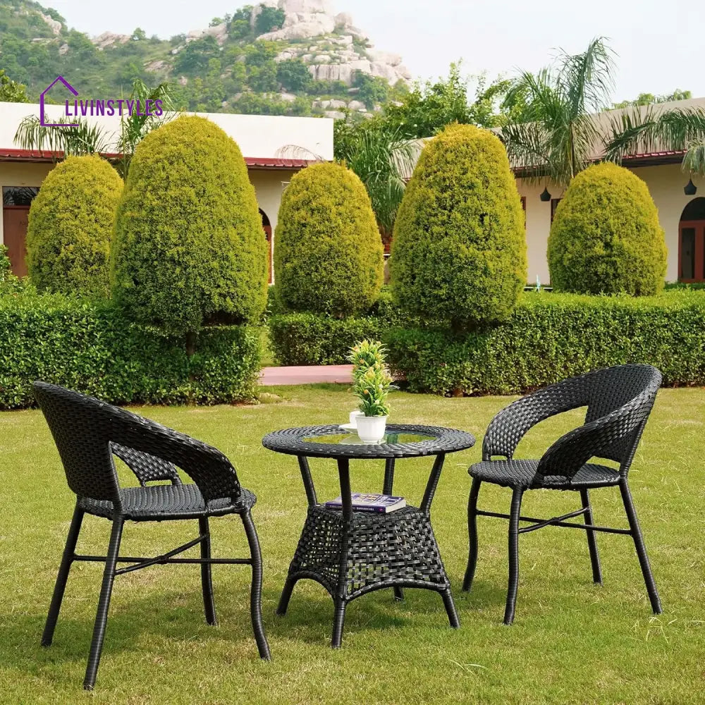 Sumire 3-Piece Outdoor Rattan Wicker Patio Bistro Set - Patio Set