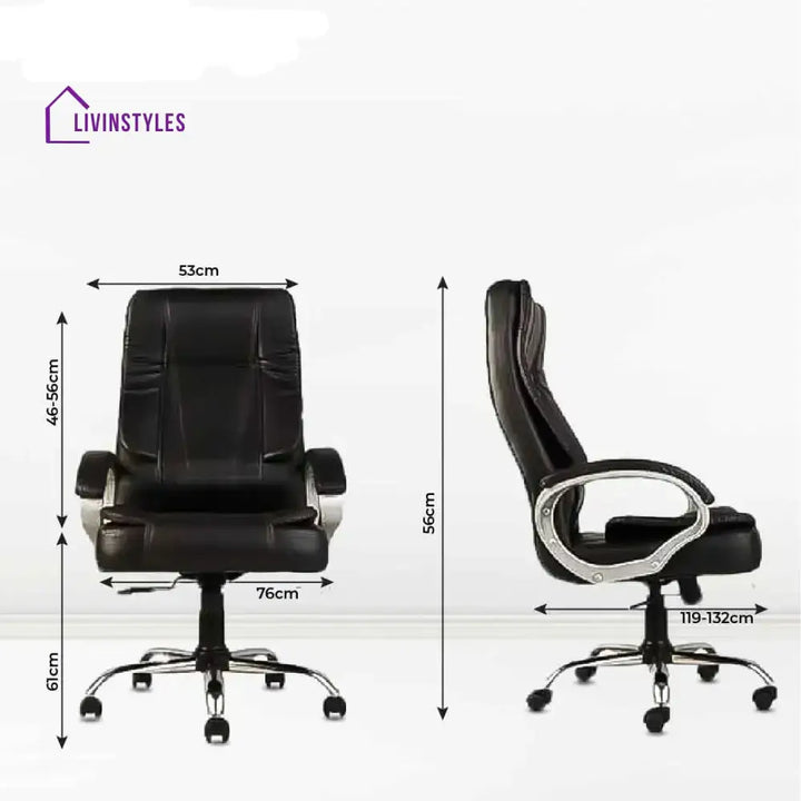 Supreme Throne Black Armrest Boss Chair