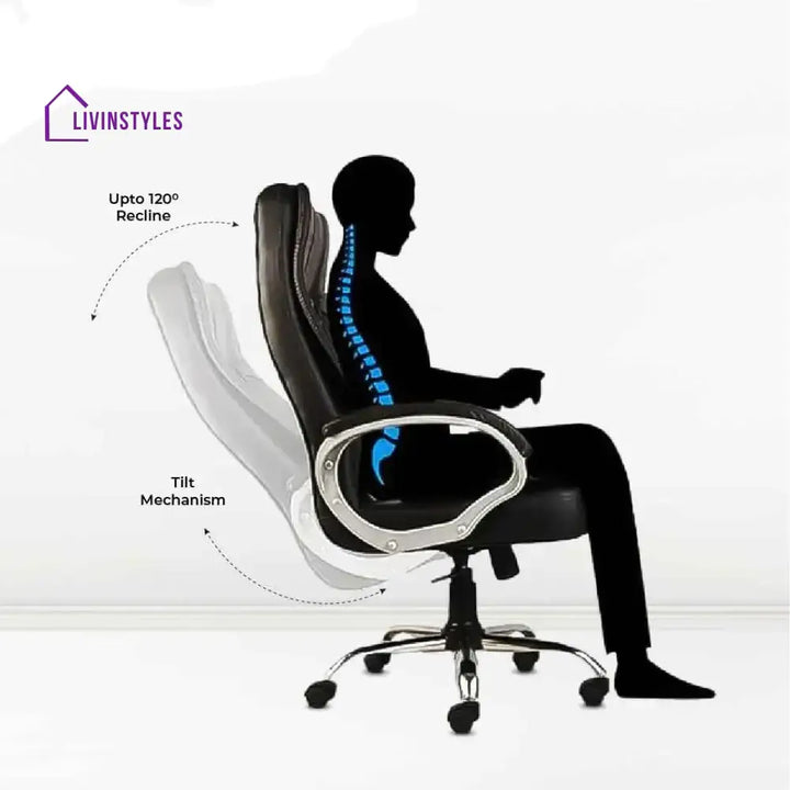 Supreme Throne Black Armrest Boss Chair