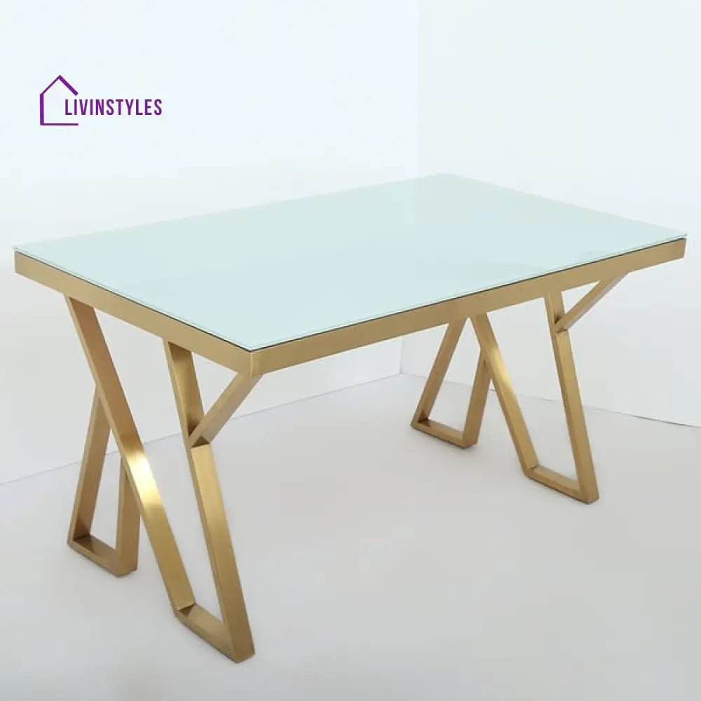 Suraj Stainless Steel Pvd Coated 6 Seater Dining Table Set