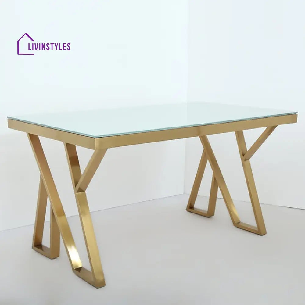 Suraj Stainless Steel Pvd Coated 6 Seater Dining Table Set