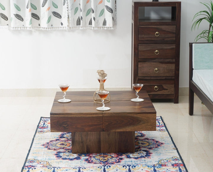 Antonina Sheesham Wood Square Coffee Table