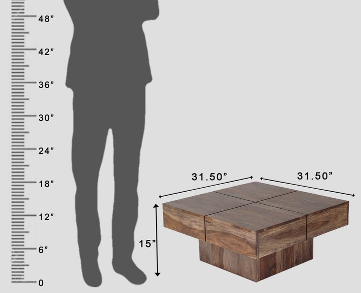 Antonina Sheesham Wood Square Coffee Table