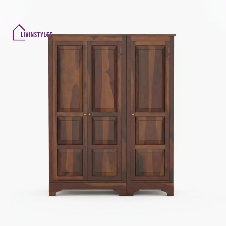 Susana Sheesham Wood 3 Door Wardrobe Walnut