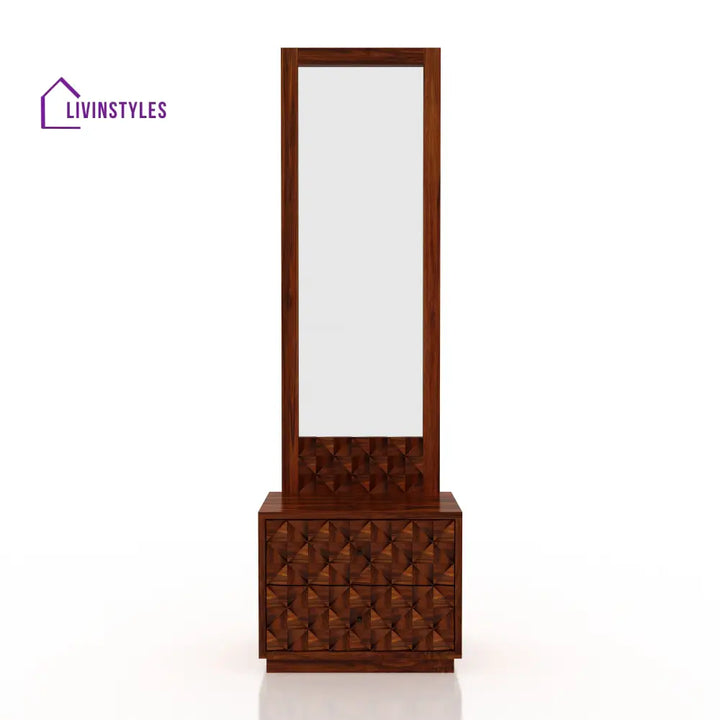 Susana Solid Sheesham Wood Dressing Table Mirror Bed