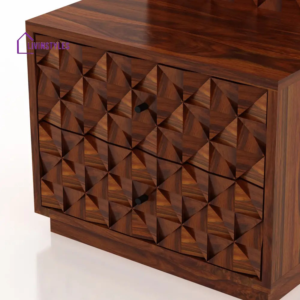 Susana Solid Sheesham Wood Dressing Table Mirror Bed