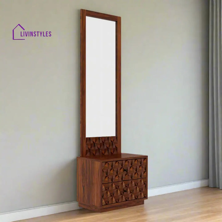 Susana Solid Sheesham Wood Dressing Table Mirror Bed