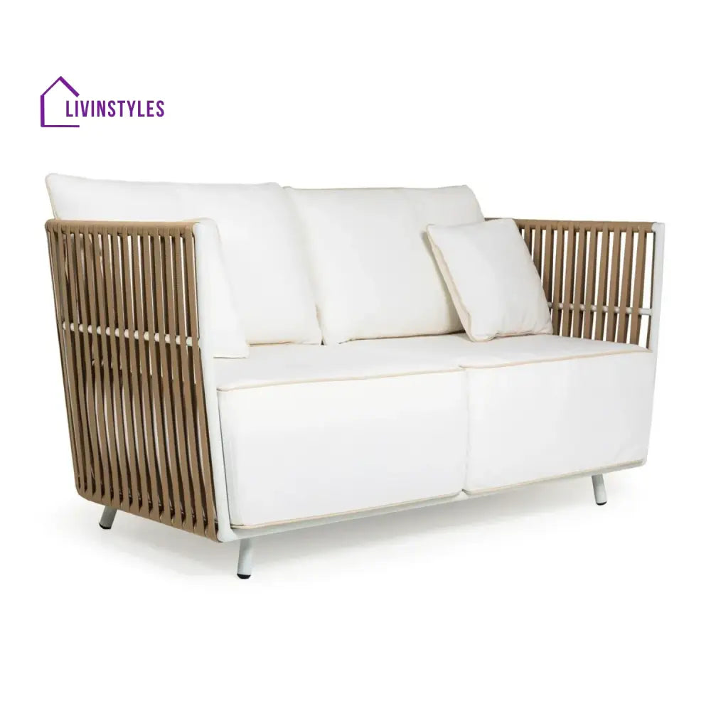 Suyin All-Weather Rope 4- Seater Sofa Set With Glass Top Table - Sofa Set