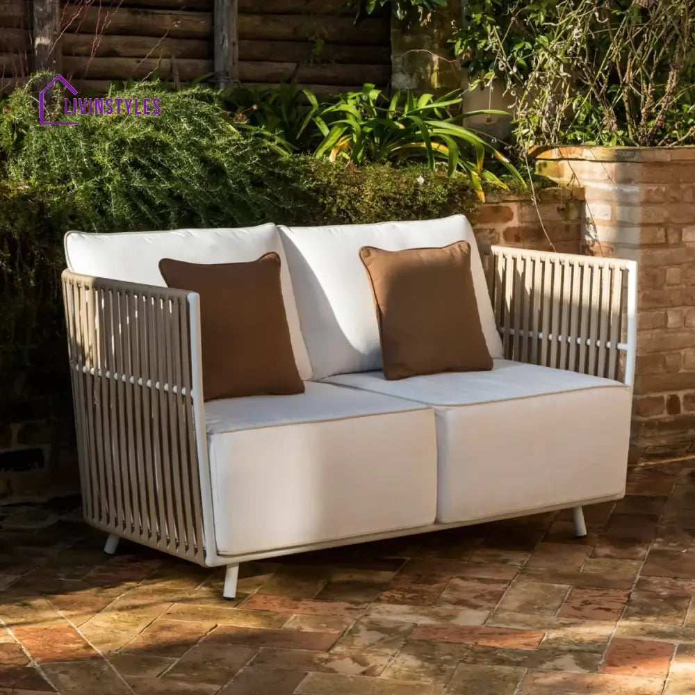 Suyin All-Weather Rope 4- Seater Sofa Set With Glass Top Table - Sofa Set