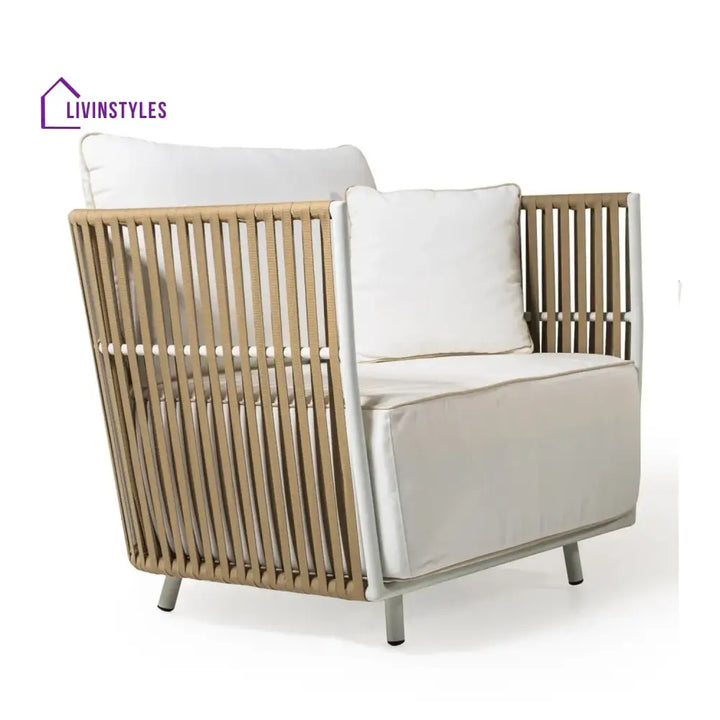 Suyin All-Weather Rope 4- Seater Sofa Set With Glass Top Table - Sofa Set