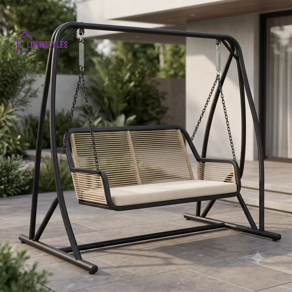 Suzanne Outdoor 2 Seater Swing Chair with Stand | Premium Finish Product Online