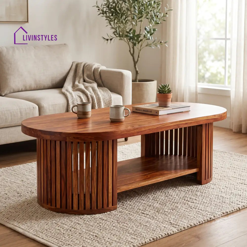 Suzanne Wooden Coffee Table for Living Room | Tea Table | Teapoy | Center table