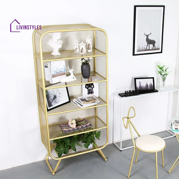 Svetlana Stainless Steel Frame Bookshelves | Storage Shelves