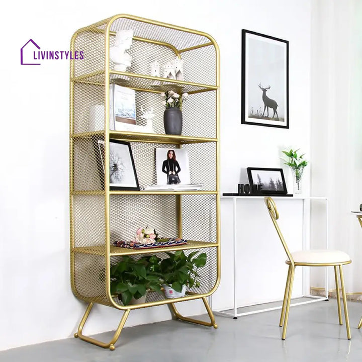 Svetlana Stainless Steel Frame Bookshelves | Storage Shelves