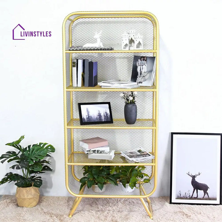 Svetlana Stainless Steel Frame Bookshelves | Storage Shelves