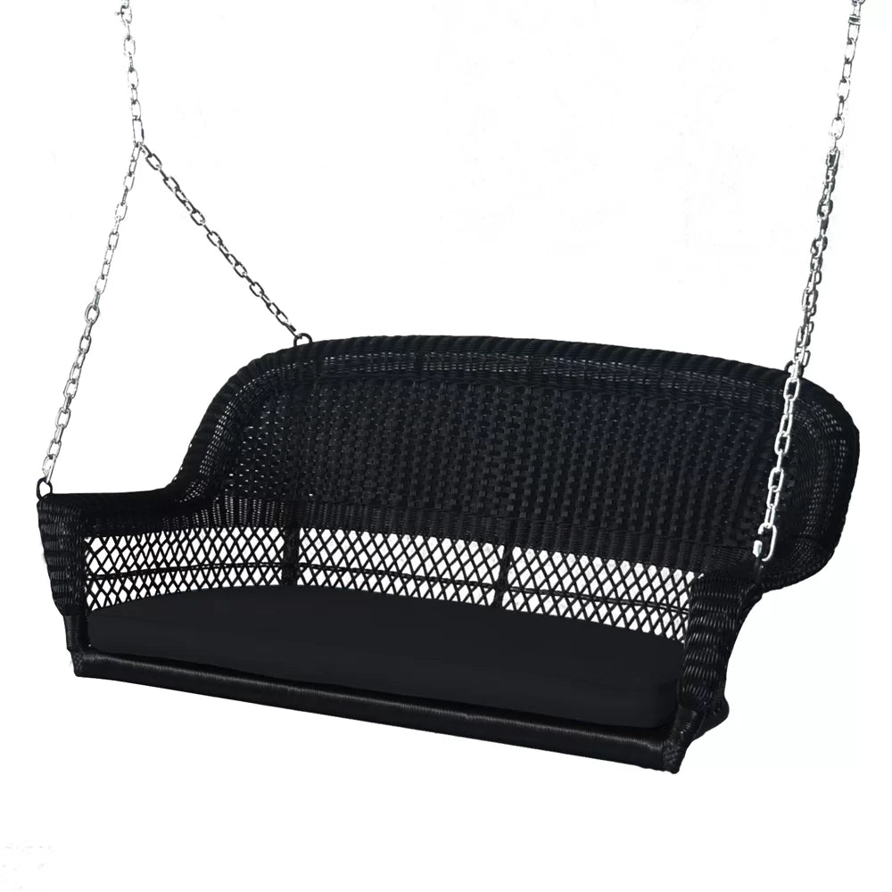 Gwil Double Seater Hanging Swing Without Stand For Balcony, Garden Swing, (Black)