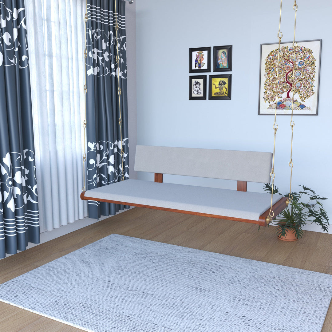 Disha Modern Minimalist Indoor Swing with Cushioned Seating