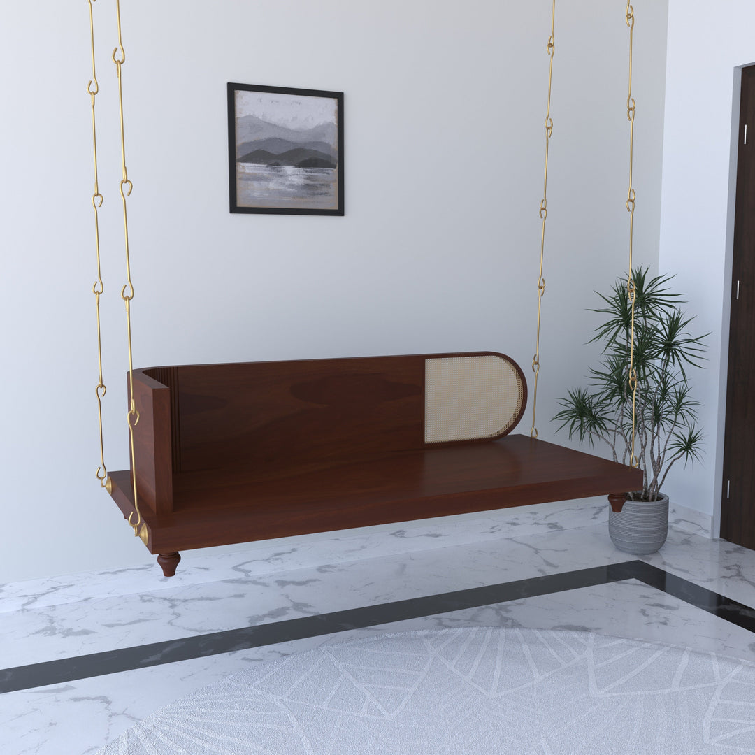 Kavya Elegant Wooden Indoor Swing with Minimalist Design – Perfect for Modern Homes