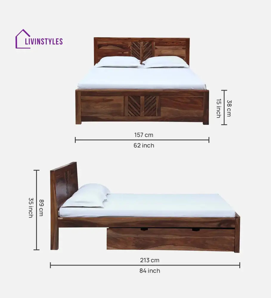 Elista Sheesham Wood Storage Beds With Drawer Bedroom Furniture Sets