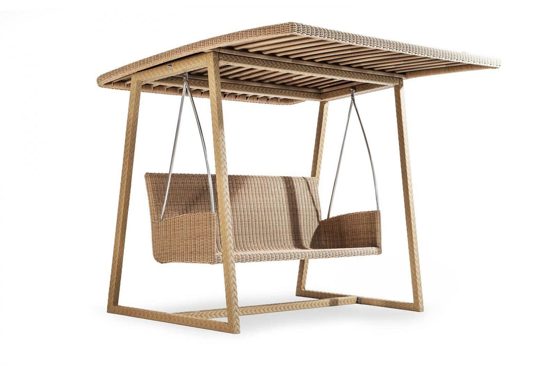 Jazz Three Seater Hanging Swing With Stand For Balcony , Garden Swing (Tan)