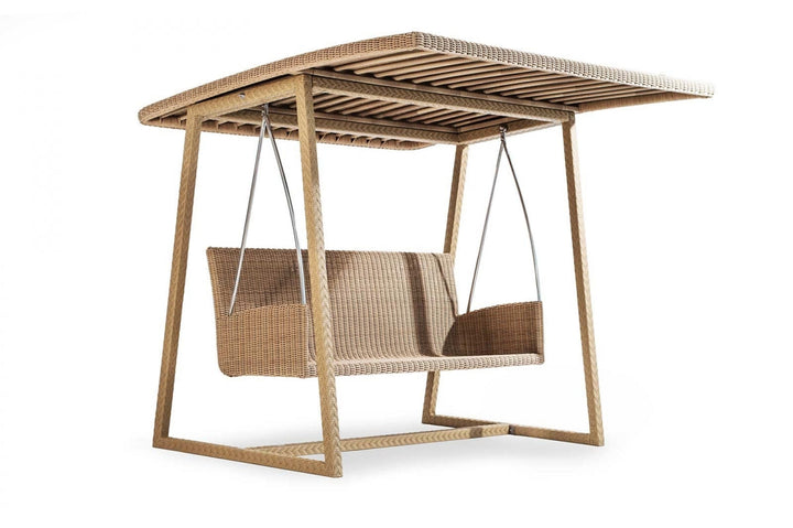 Jazz Three Seater Hanging Swing With Stand For Balcony , Garden Swing (Tan)