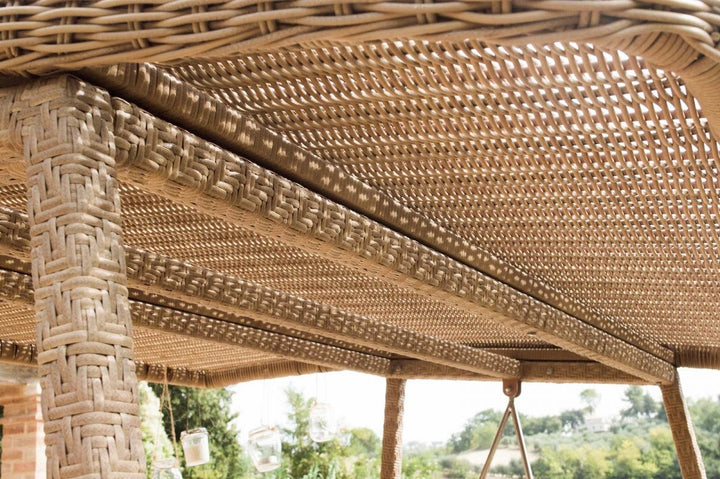 Jazz Three Seater Hanging Swing With Stand For Balcony , Garden Swing (Tan)