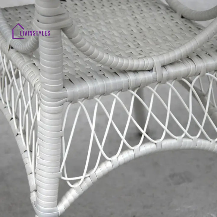 Sybil Outdoor Patio Seating Set 2 Chairs and 1 Table Set (White) - Coffee Table Sets