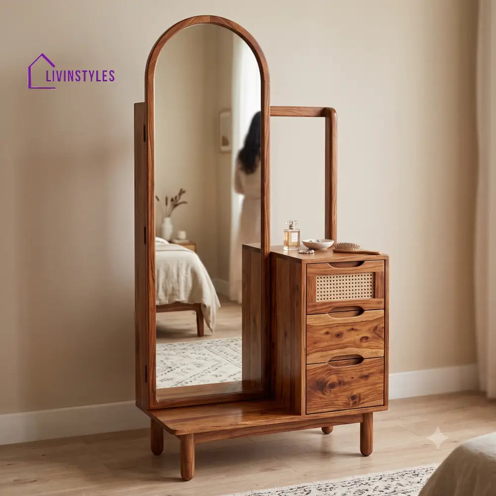 Sylvain Premium Solid Wood Dressing Table for Bedroom | New Designer Dressing Unit